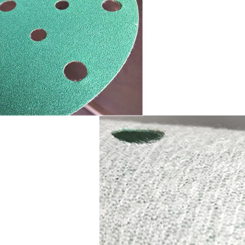 100PCS Green 6-Inch 17-Hole Sanding Discs – 150mm Hook & Loop Abrasive Sandpaper (80–400 Grit) for Festool & Random Orbital Sanders 6