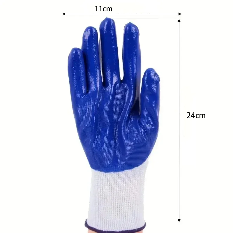 Work Gloves Production Thin Latex Anti Slip and Wear Resistant Work Gloves Breathable Wear Resistant Anti Slip and Oil