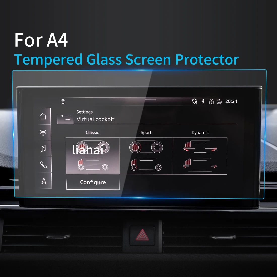 

Для Audi A4 2023 Защитная пленка для экрана Защитная пленка из закаленного стекла Carplay Meters панели автомобильные наклейки аксессуары для интерьера автомобиля