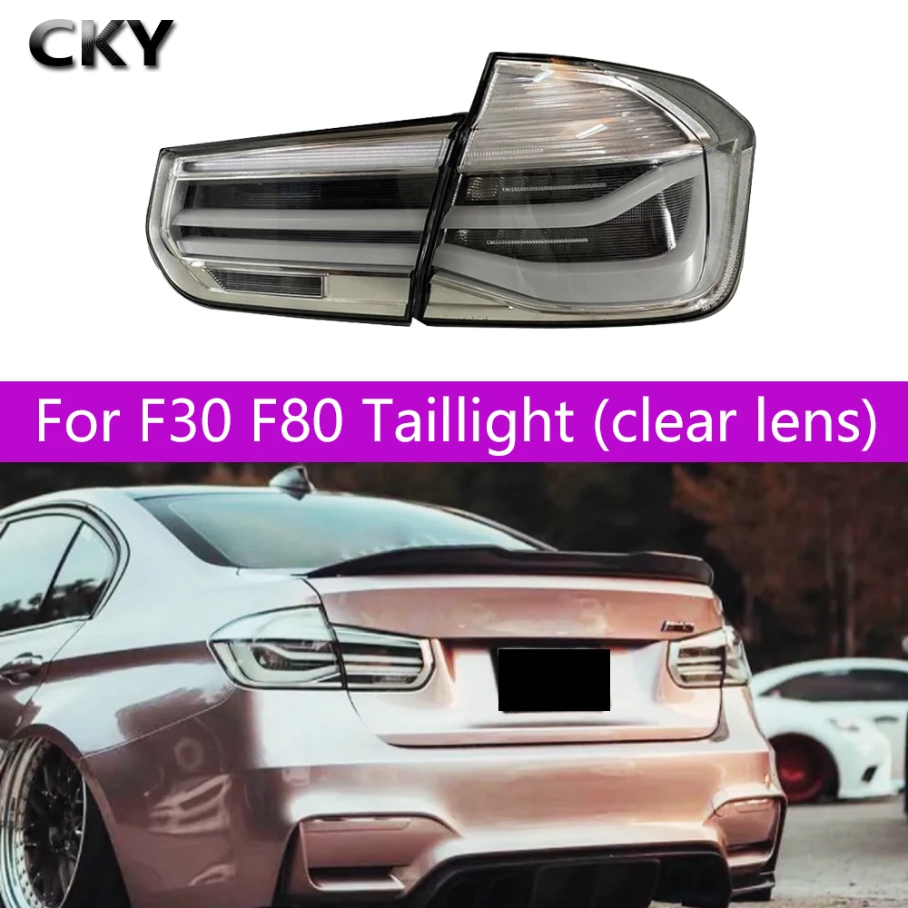 LED Rear Light For BMX 3Series F30 F35 F80 Taillight Custom White Clear