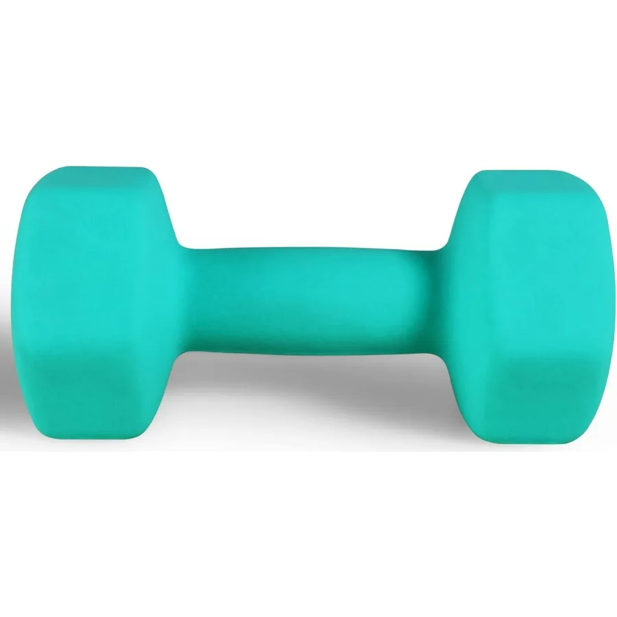 Fitvids Neoprene Dumbbell Hand Weights AntiSlip Antiroll Hex Shape Colorful Pair or Set with Stand