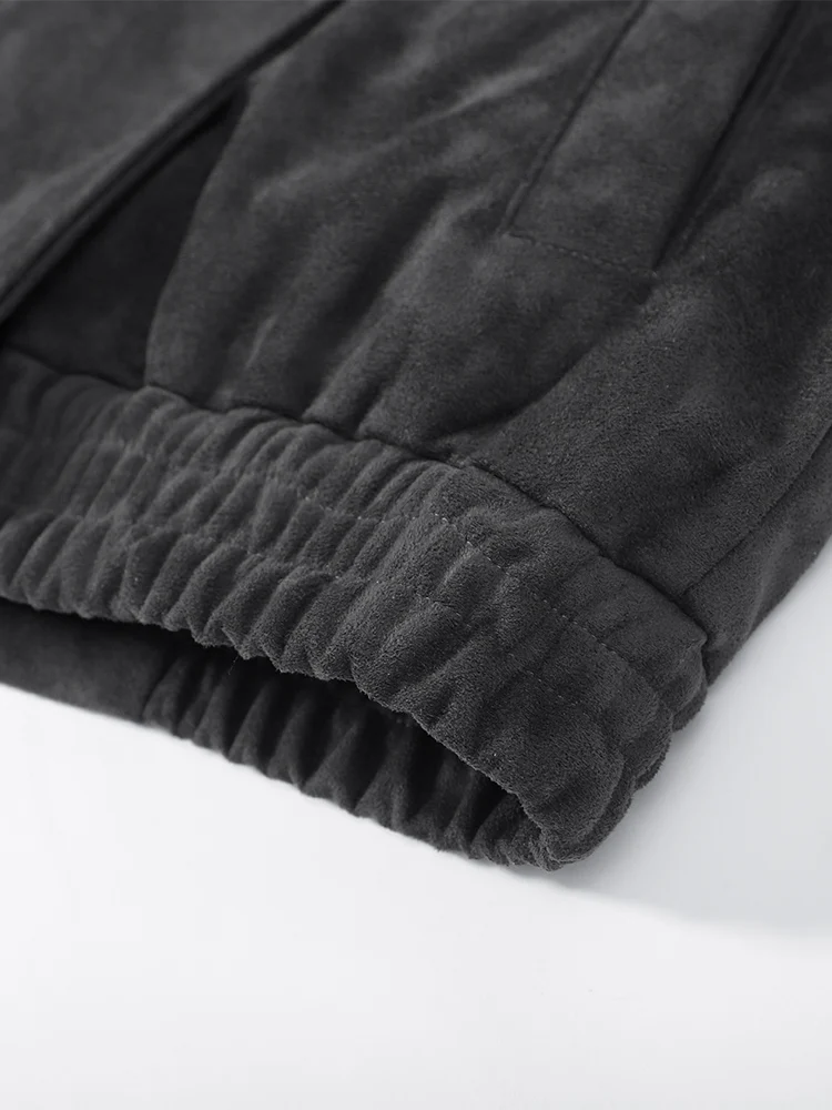 Kunstleder-Jacke mit Seitenreißverschluss für Damen, Streetwear mit Stehkragen, Laternenärmeln und Raffungen, Frühjahrs-Chic-Oberbekleidung – Detail 11