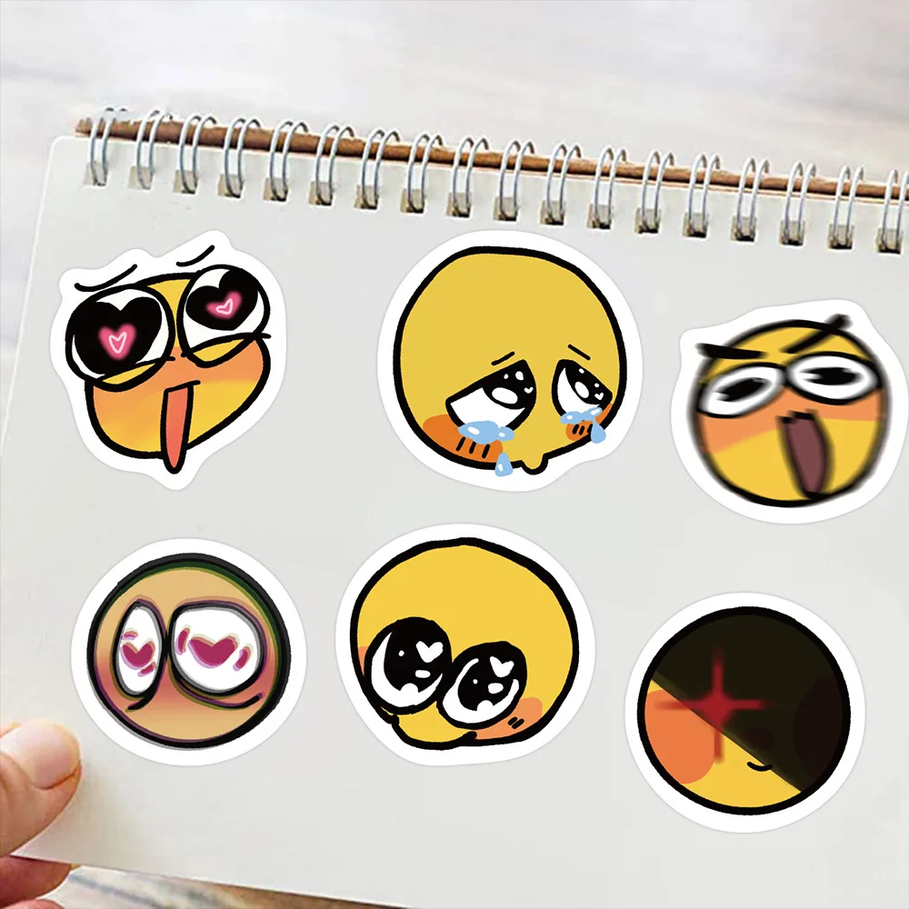 60pcs Funny Face Expression Stickers Pack Laptop Bottle Cup