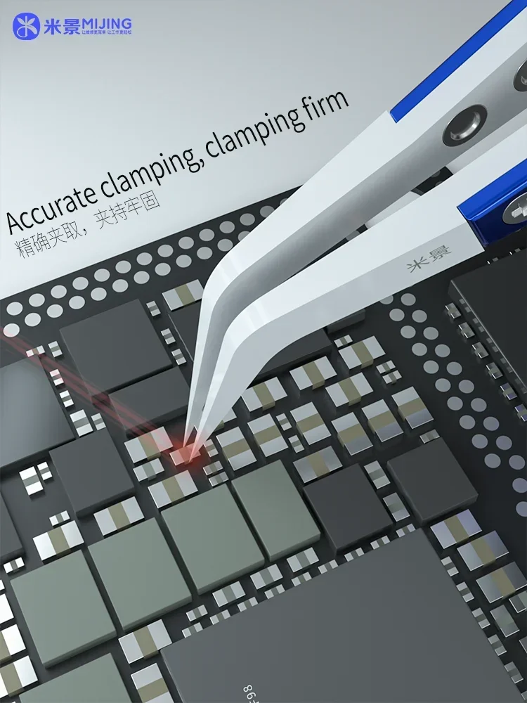 Anti-Static Ultra Fine Ceramic Stainless Steel Precision Tweezers for Maintenance and Repair