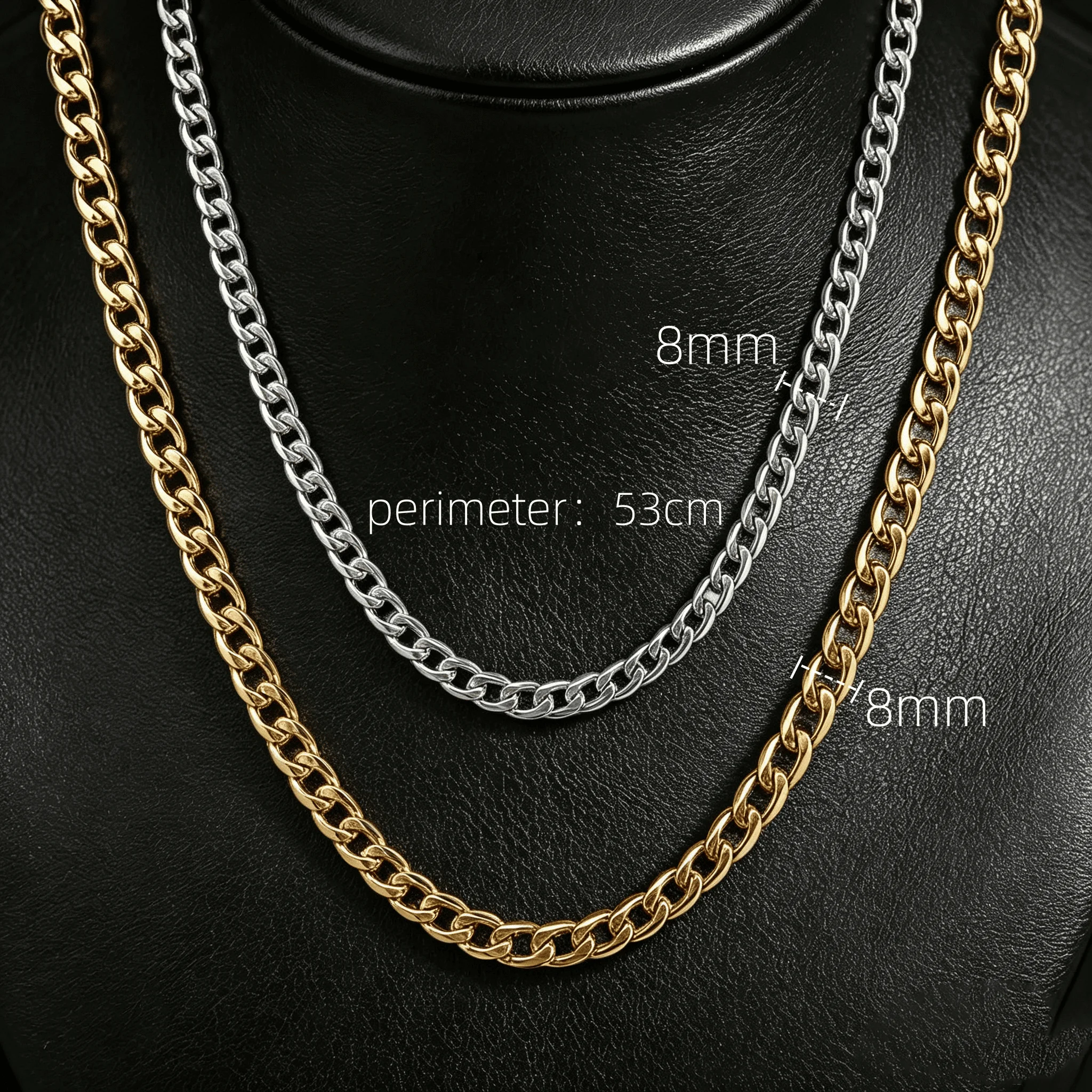 silver gold 8mm