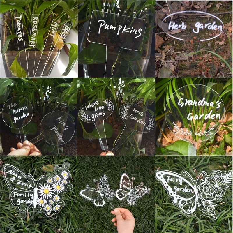 

Garden Tool Nursery Plant Tag Type Plastic Planting Label Garden Nursery Pots Planters Flower Thick Plant Tags labelling Marker