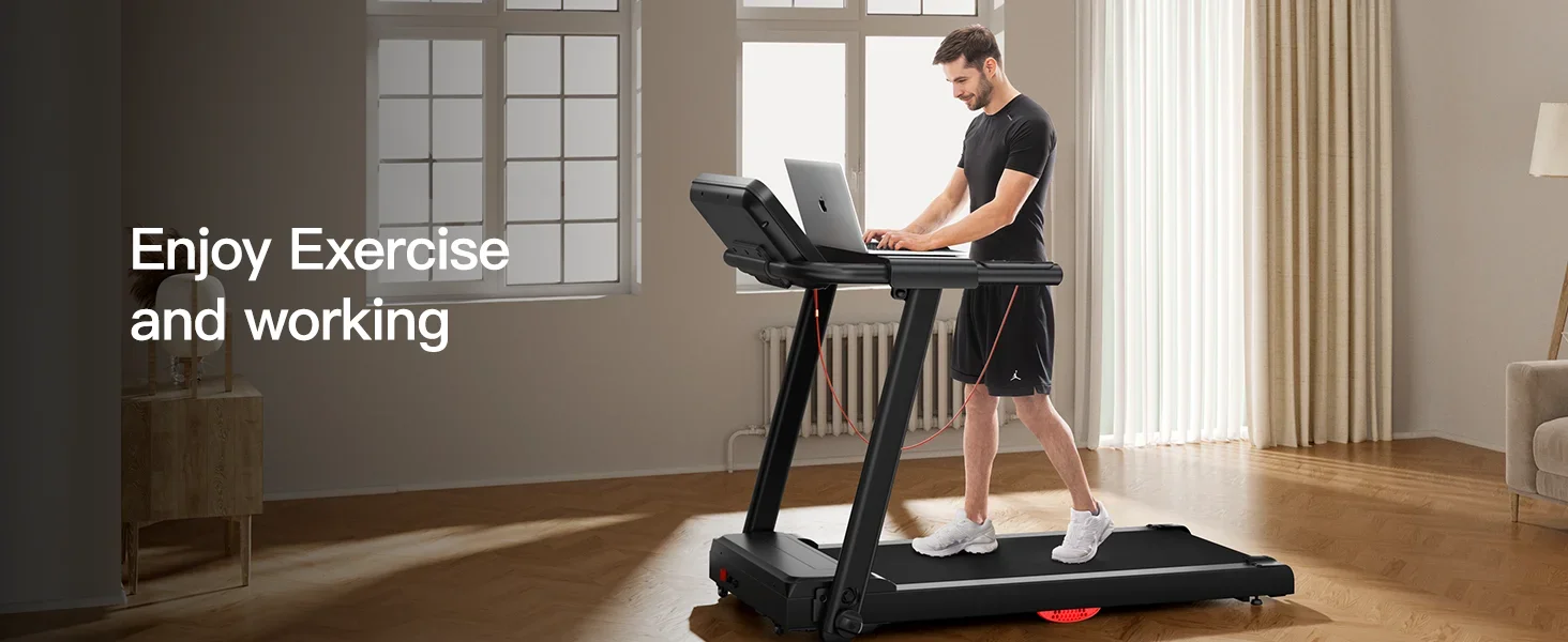 LONTEK home foldable treadmill you can use it to enjoy exercise and working