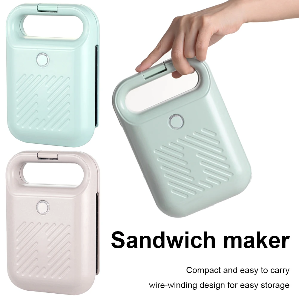 Electric Sandwich Maker Bread Presser with Non-Stick Coating Panini Press Portable Egg Omelette Pan for Meat Beef Omelette