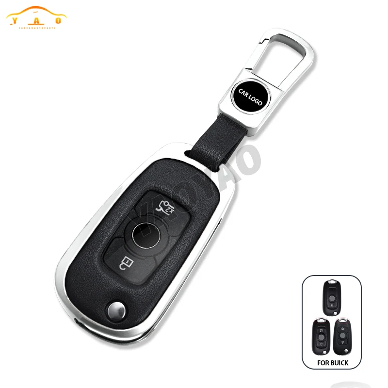 

Car Remote Key Case Full Cover for Opel Vauxhall Astra K Corsa E For Buick Verano GX GL6 Encore Zinc Alloy Leather Car Logo