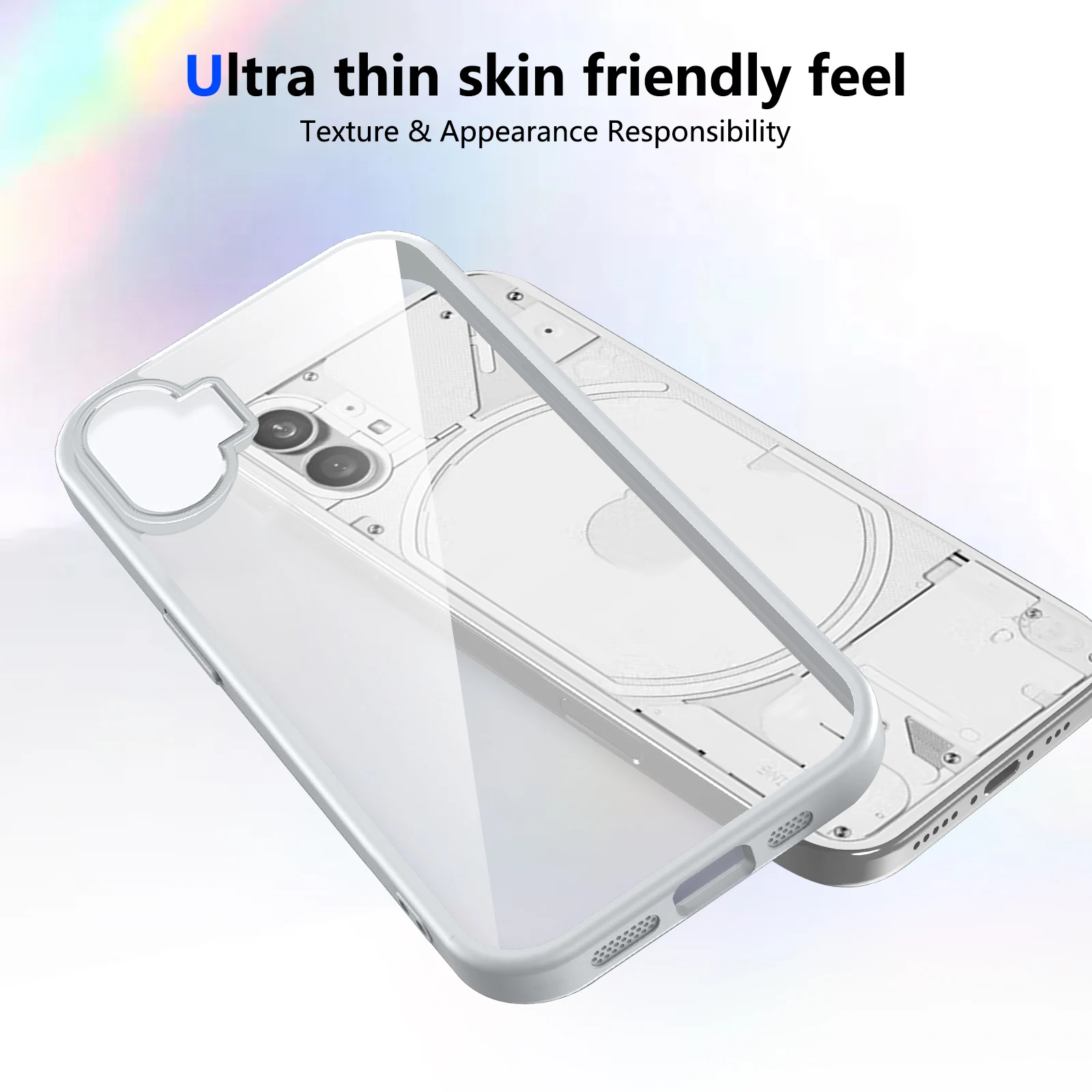 Ultra-Durable Air Cushion Shockproof Silicone Bumper with Clear Matte Back Cover