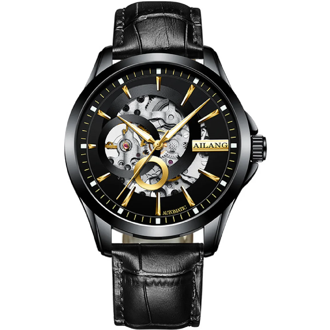 

AILANG 2023 New Fashion Waterproof Steel Band Mens Automatic Wristwatches Trend Mechanical Watches Tourbillon Watch For Men 205