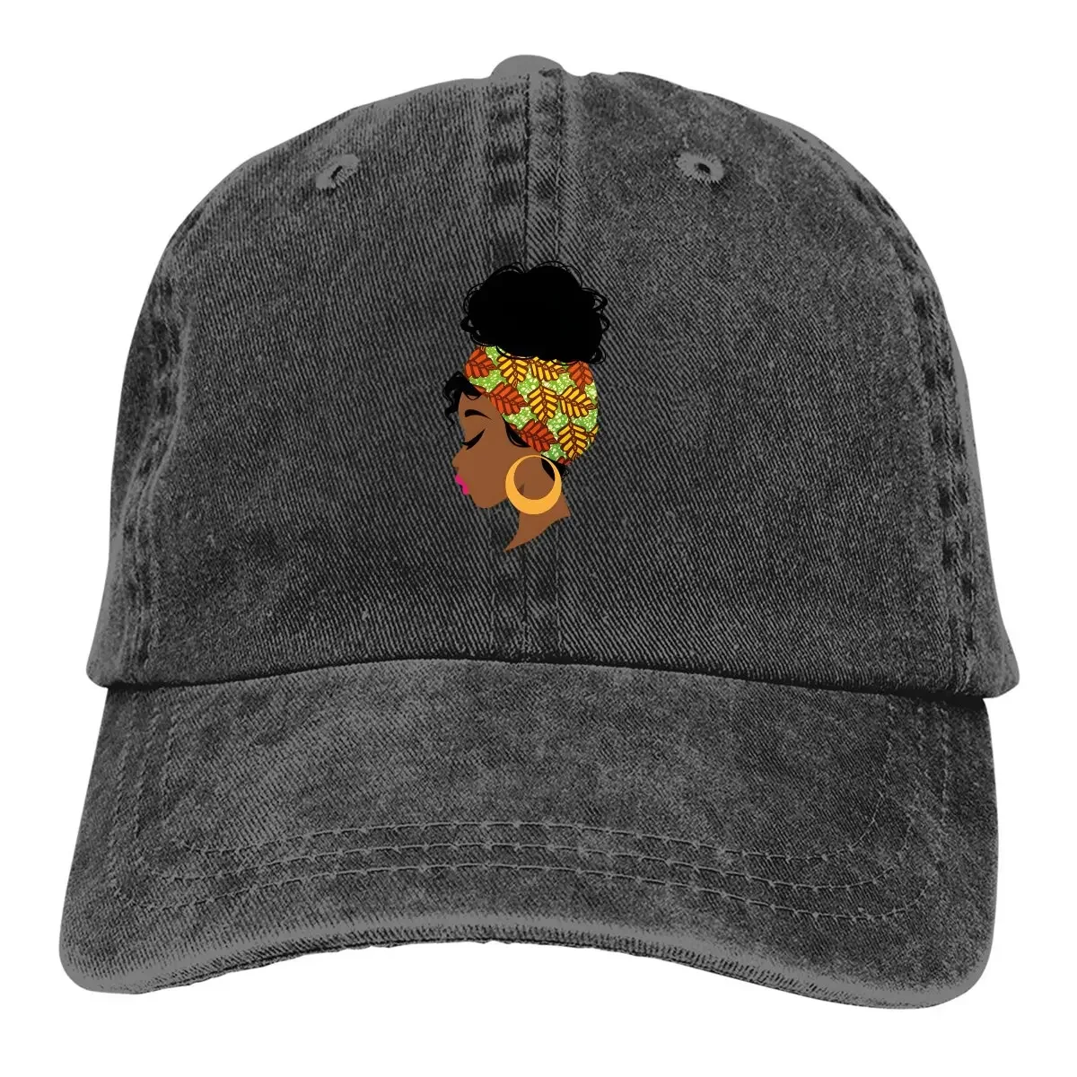 

Summer Cap Sun Visor Gorgeous Black Girl With A Headwrap Hip Hop Caps African Culture Cowboy Hat Peaked Hats