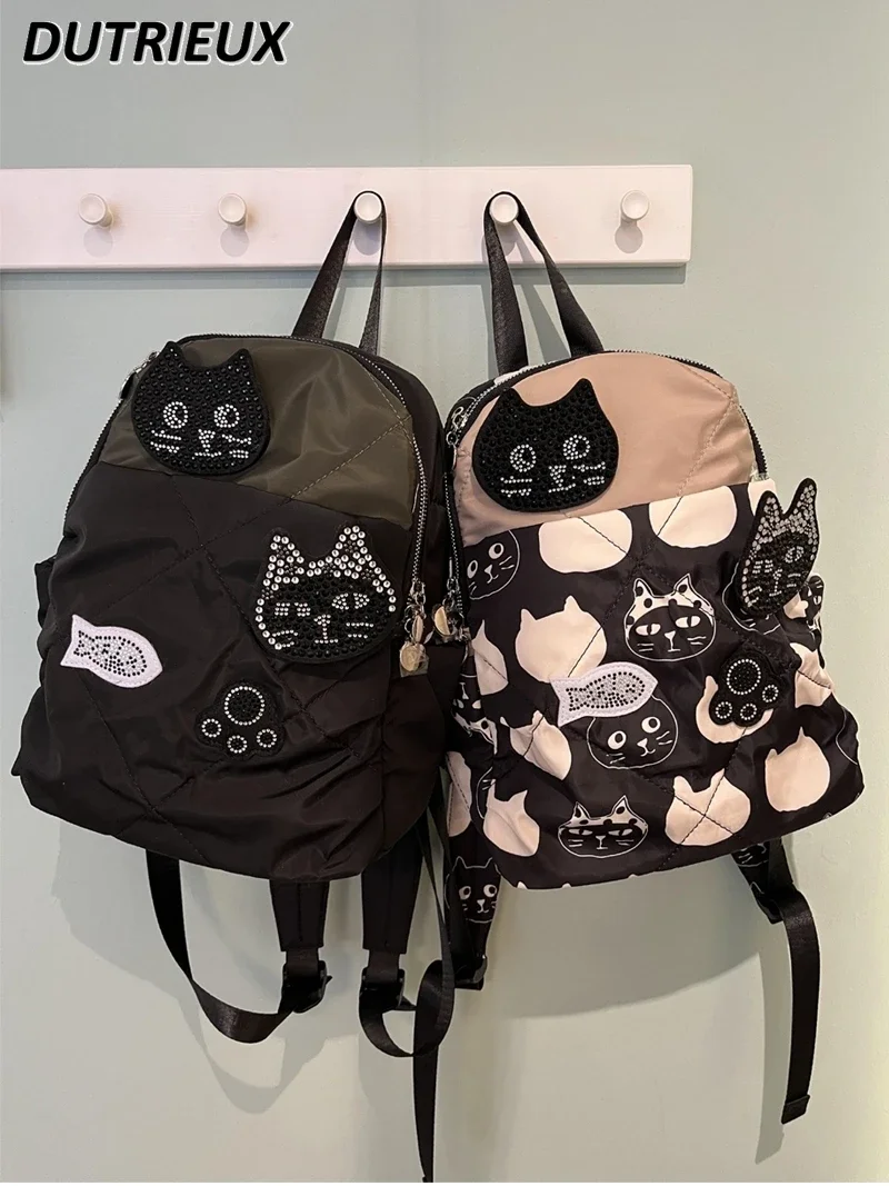 fashion-japanese-style-backpack-for-women-autumn-winter-cute-ladies-backpack-waterproof-diamond-nylon-waterproof-schoolbag