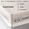 1 ultra deep pocket bed sheet, bedroom pure white matte bed sheet, soft and breathable bedding (suitable for 45-60cm mattresses) 6