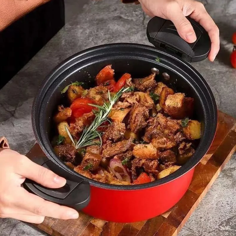 Micro Pressure Cooker Cookware Soup Meats Pot Rice Cooker Gas Stove Pressure  Stew Pan Non-Stick Cooking Pots For Kitchen - AliExpress