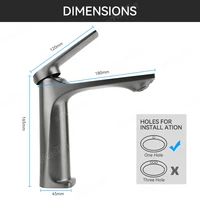 แกนทองเหลืองก๊อกน้ำซิงค์ห้องน้ำแบบทันสมัยจับเดี่ยวติดตั้งบนดาดฟ้าอ่างล่างหน้าก๊อกน้ำร้อนและเย็น 6