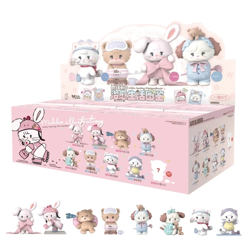 

Mikko Stay At Home Series глухая коробка Kawaii Мультяшные Аниме фигурки коллекционные куклы креативные настольные украшения для девочек Подарки на день рождения