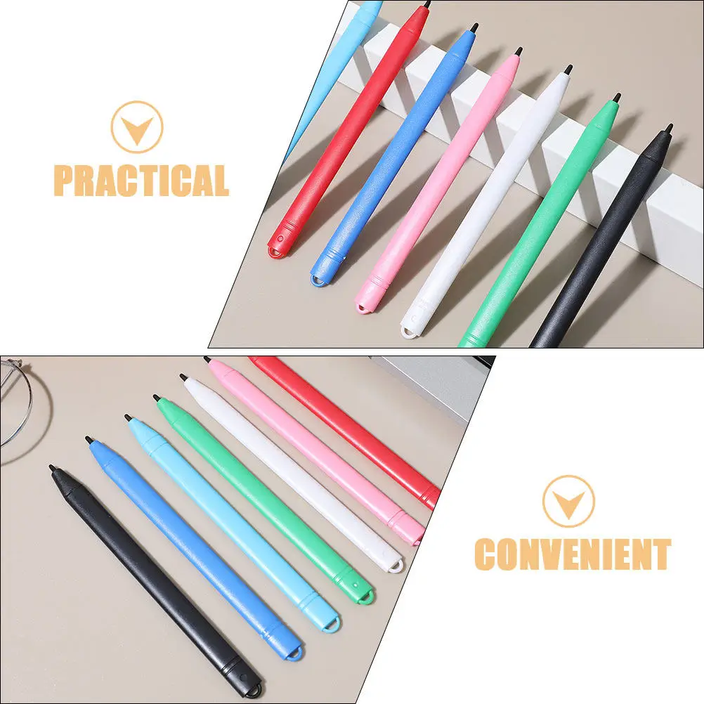 14Pcs LCD 쓰기 태블릿 용 단단한 플라스틱 스타일러스 펜 필기 그리기 학교 사용 범용 쓰기 태블릿 스타일러스 펜