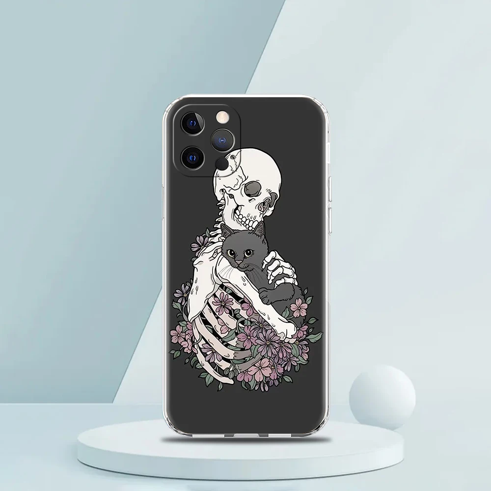 Rotes Liebes skelett Diagramm Fall für iPhone 16 15 14 13 12 Pro Max Abdeckung transparent für iPhone 11 Pro Max 7 8 plus xs xr Shell – Detail 2