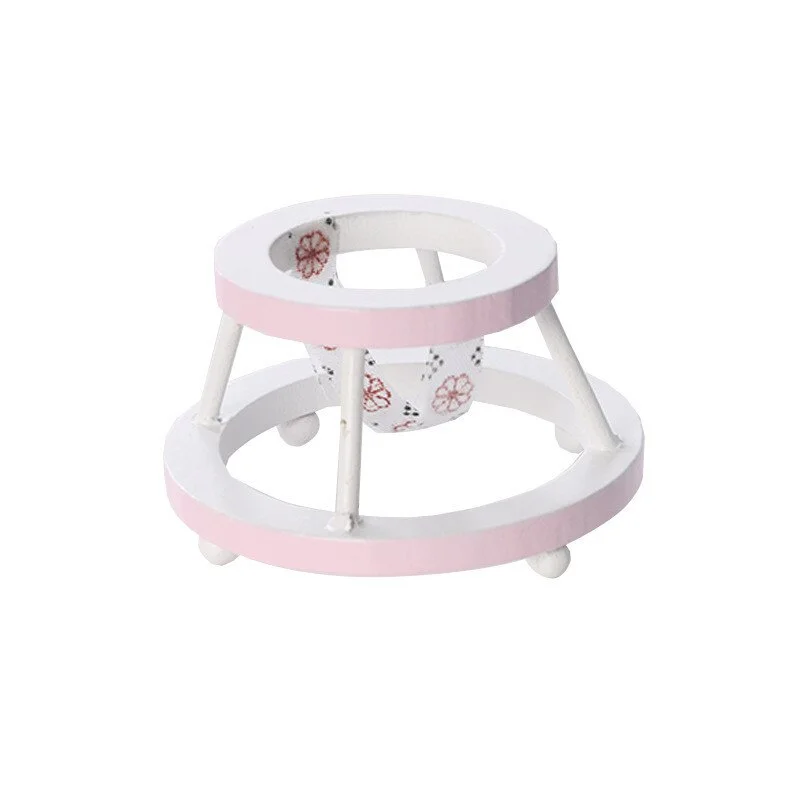 HOUSE Miniatures Baby Walker Toy Simulation Walking Chair Model for 1:12 Dollhouse Accessories 4