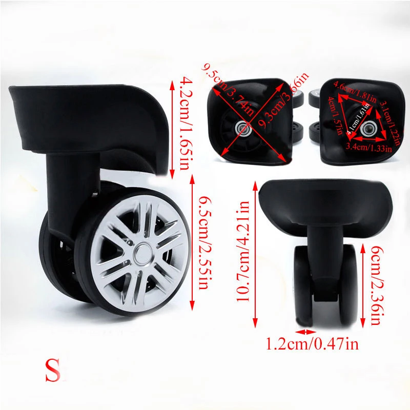 Replacement Luggage Wheels Trolley Case Luggage Wheel Repair Hand Spinner Caster Wheels Travel Suitcase Parts Accessories