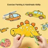 Children Drawing Roll Sticky Graffiti Scroll DIY Painting Color Filling Paper Coloring Papers for Kids Educational Toys Gifts 6