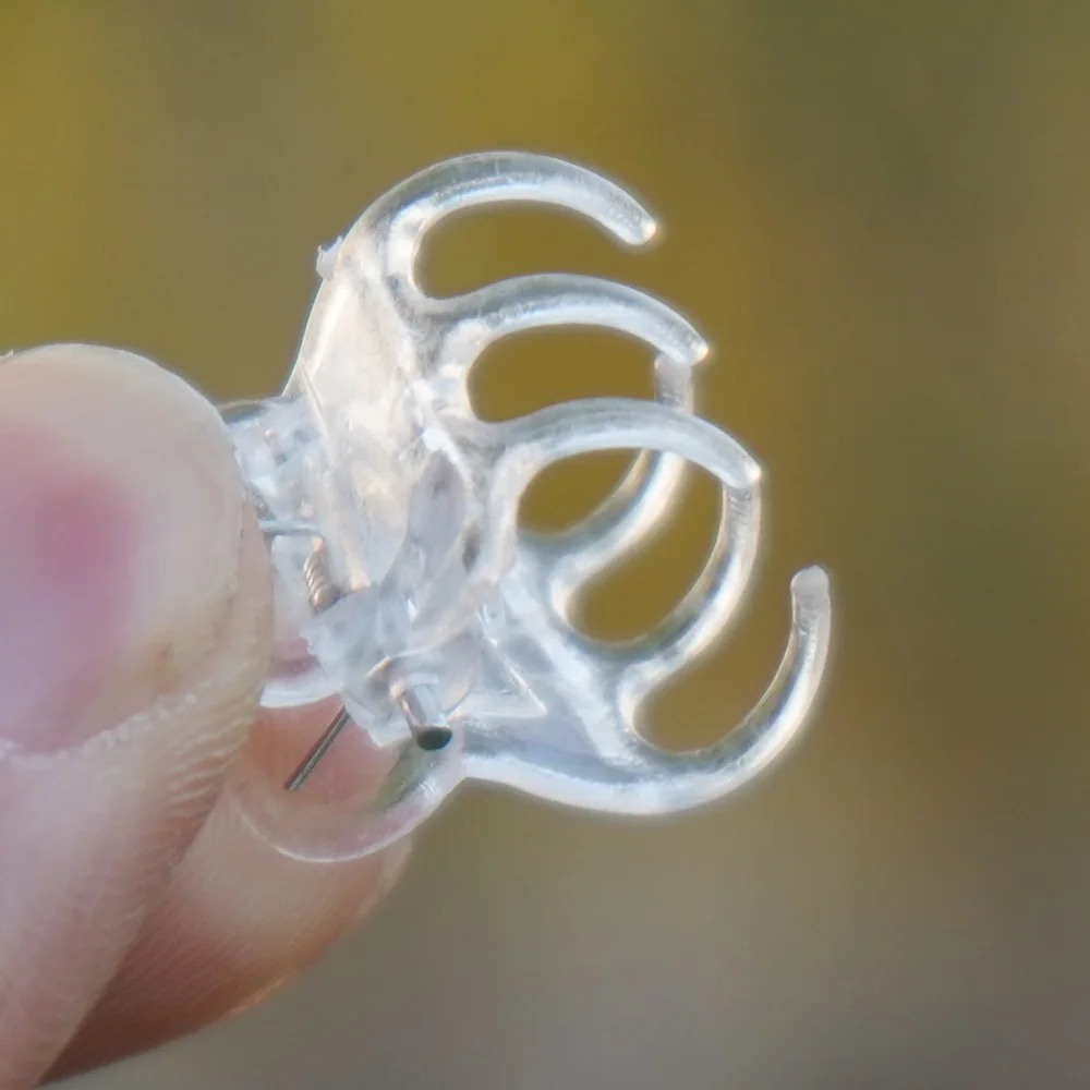 30-1000PCS Transparent 6 Claws Orchid Clips Plastic Butterfly Flowers Support Clear Fixer for Garden Vine Stem Plants Climbing plant clips plastic plant clips
