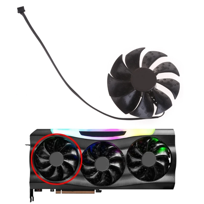 

PLD09220S12HH DC12V 0.55A 4Pin for EVGA GeForce RTX3070 3070ti 3080 3080ti 3090 24GB FTW3 Graphics Card Fans Cooling