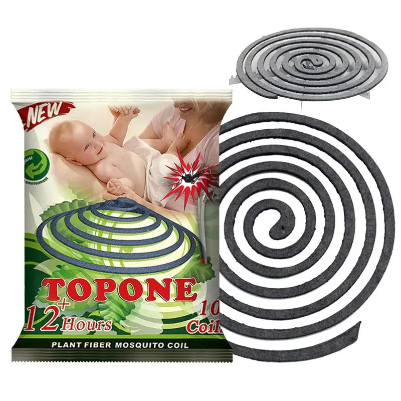 

10pcs/Lot Natural Bamboo Pulp Mosquitoes Coil Repelling With Coil Holder Coil Incense Burner Mosquitoes Deter Home Travel Hiking