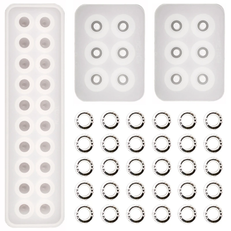 Beads Resin Mold with Holes Silicone Mold for DIY Bracelet Jewelry Making Drop shipping