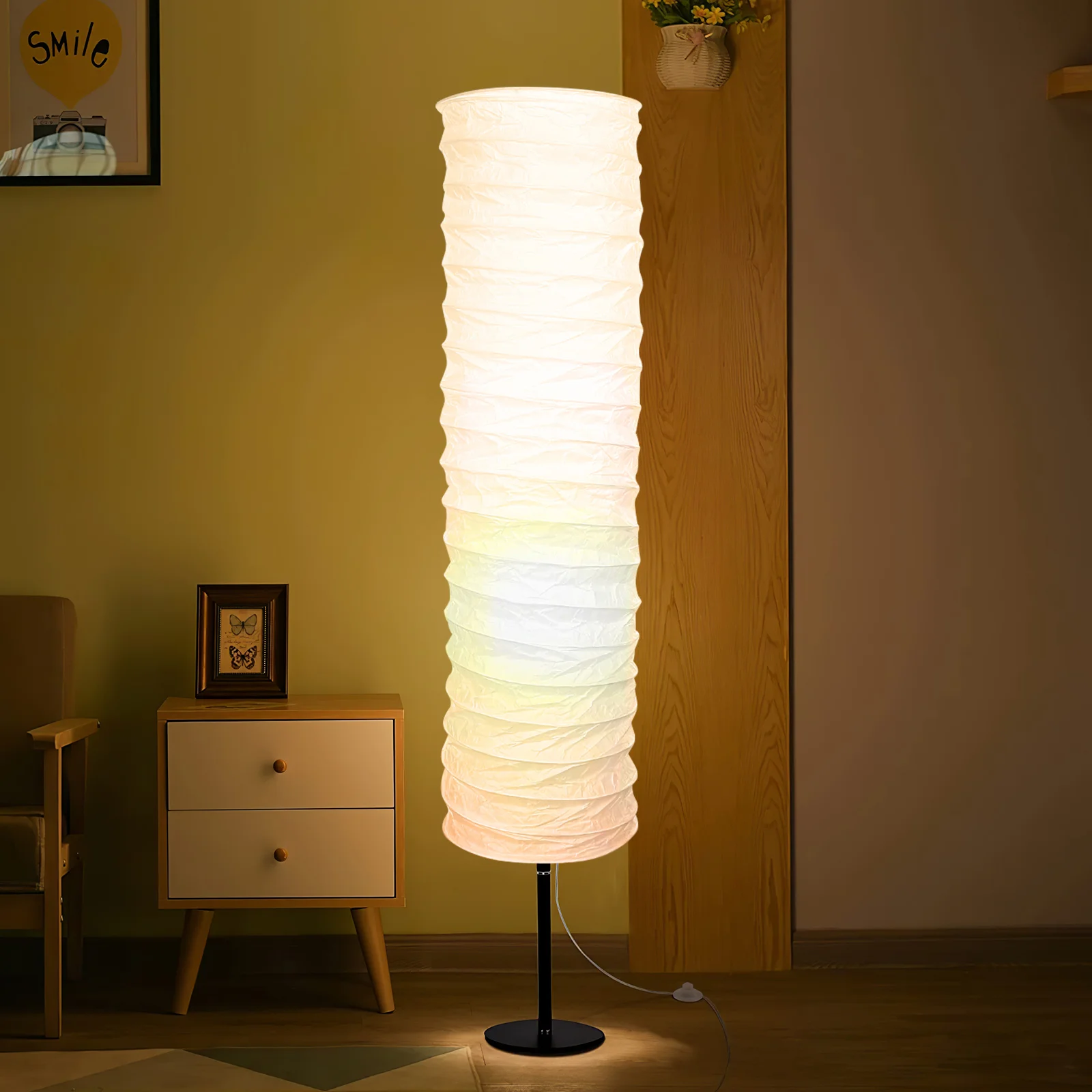 Paper Floor Lamp Cover Modern Nordic Style Standing Lamp Shade Protector Contemporary Home Hotel Decoration