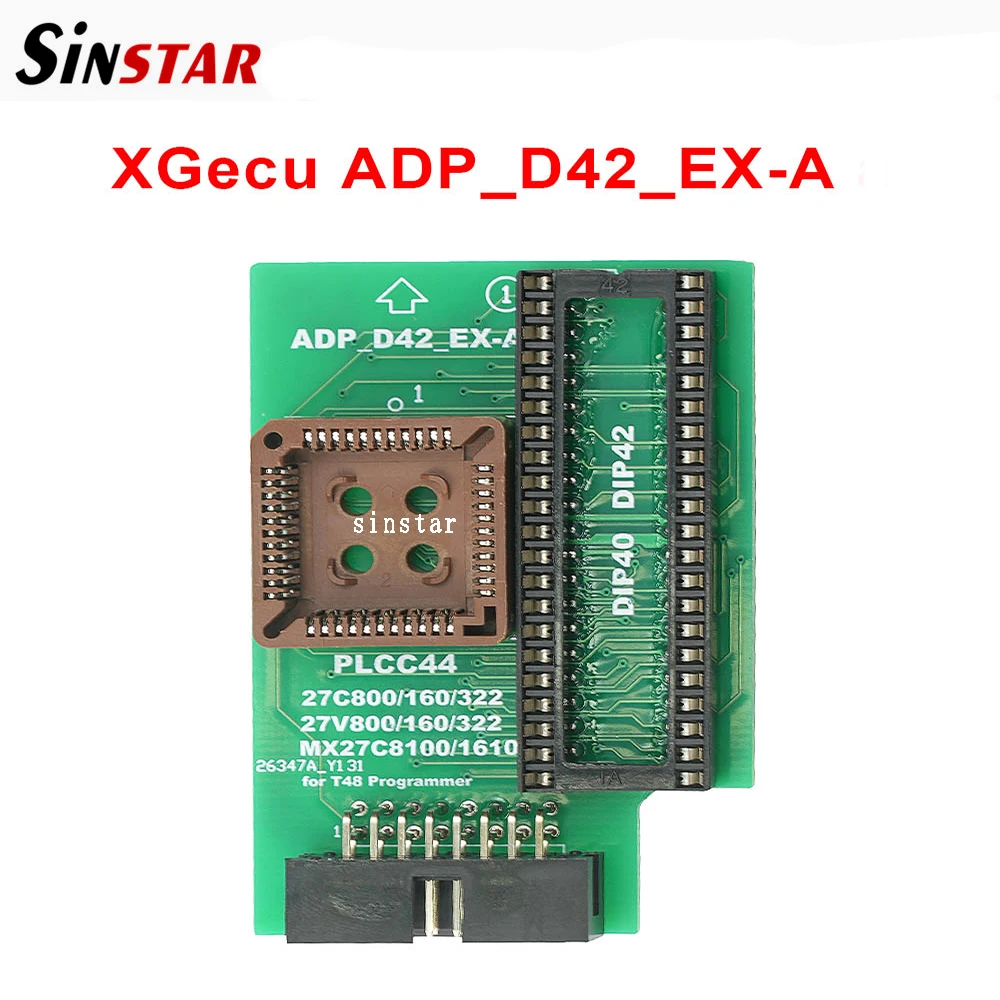 XGecu ADP_D42_EX-A Adapter with Black ZIF Socket for PLCC44 DIP42