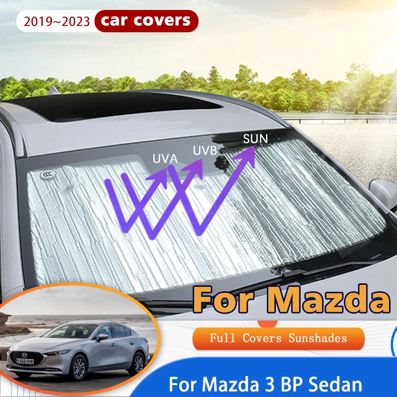 

For Mazda 3 BP Sedan 2019 2020 2021 2022 2023 Car Window Windshield Sunshades Reflector Sun Shade Sun Visor Auto Accessories