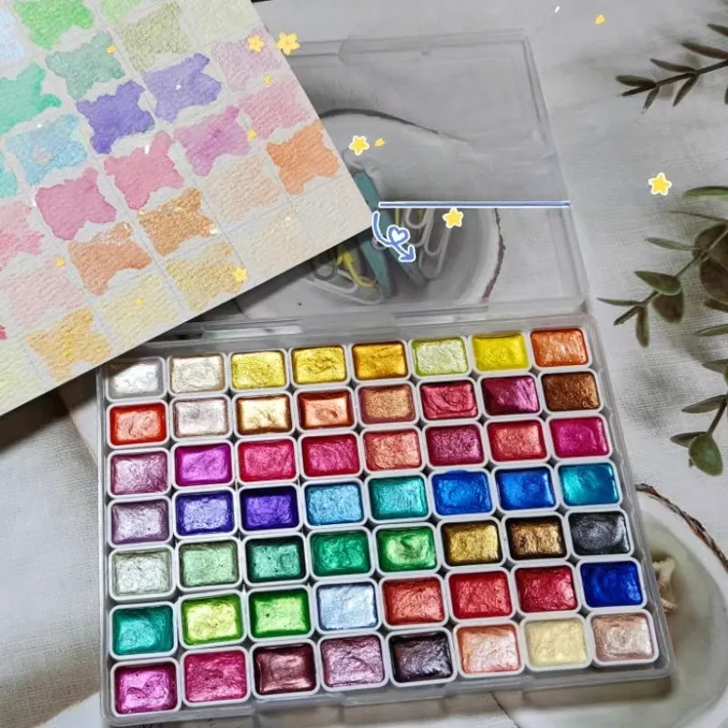 Pearlescent Solid Color Watercolor Pigment Set Handmade Solid Water Color Art Watercolor Drawing Nail Painting Decoration 1ml watercolor painting set watercolor paint watercolor pigment