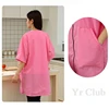 Apron Short Sleeved Fabric Women's Waterproof And Oil Resistant  Kitchen And Home Coat Work Clothes  Pet Clothing Two Way Zipper 4