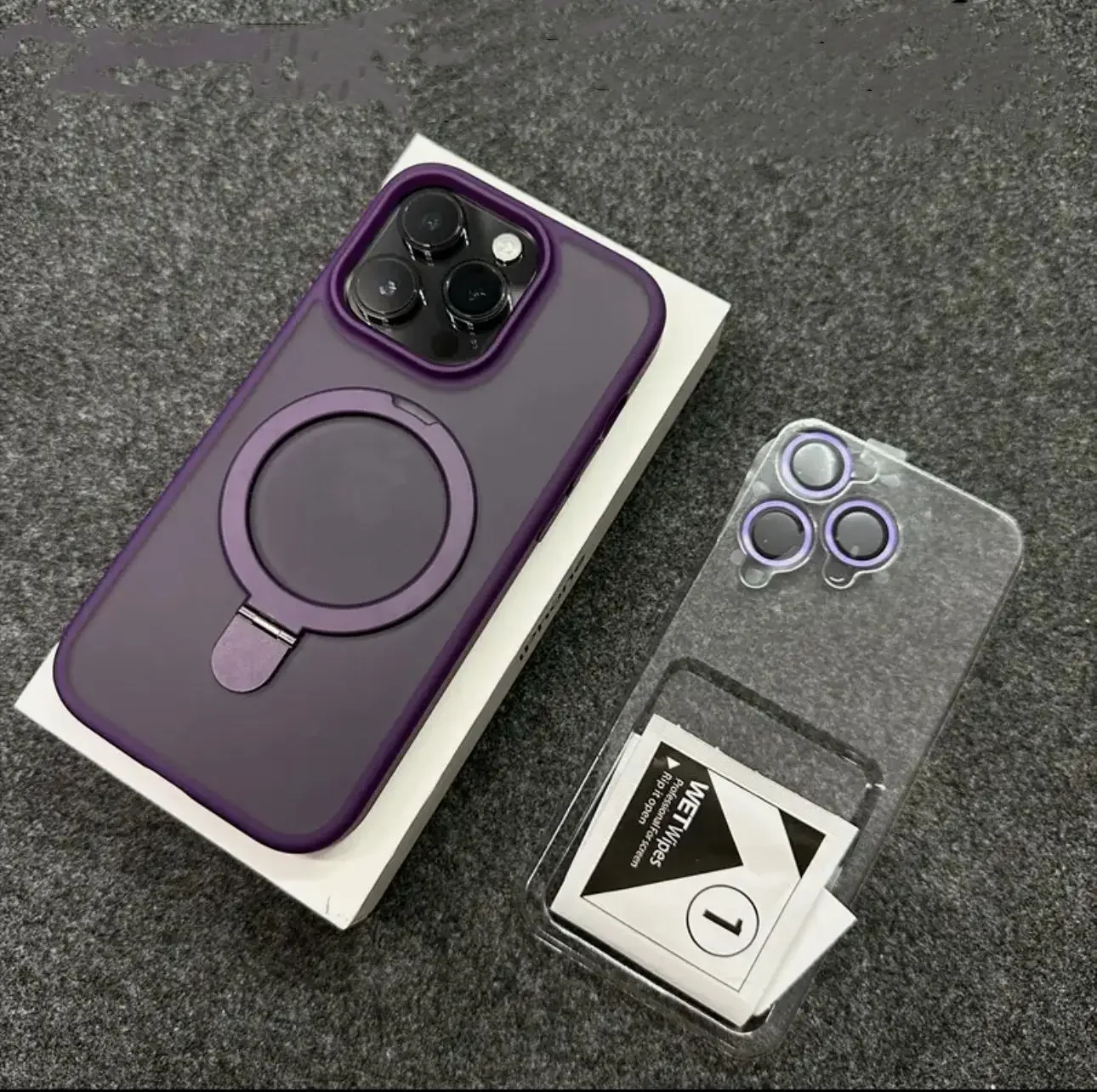 ตัวเลือกสินค้า เคสแม่เหล็กด้านพร้อมขาตั้ง iPhone