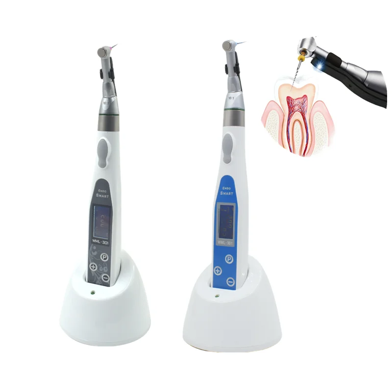 

den tal Wireless Endo Motor Smart with LED Lamp 16:1 Standard Contra Angle 9 Program Root Canal Endodontic Instrument
