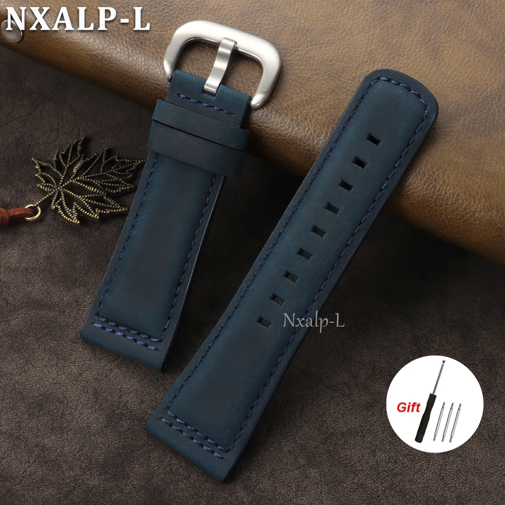 Premium Crazy Horse Leather Wristband - Matte Cowhide 28mm Men's Accessory
