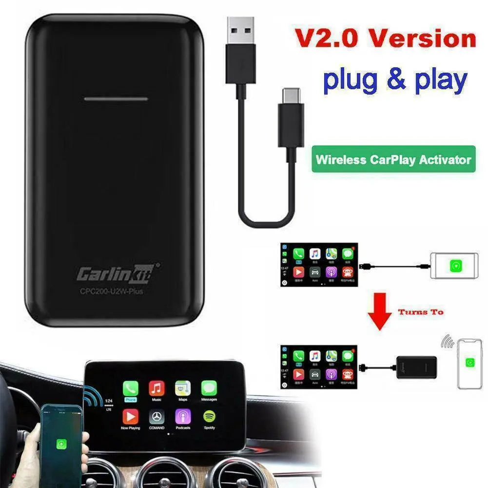 

CPC200-U2W-Plus Car Wireless CarPlay Adapter USB For Wired CarPlay Wireless Bluetooth Activator For Original Car With Carplay