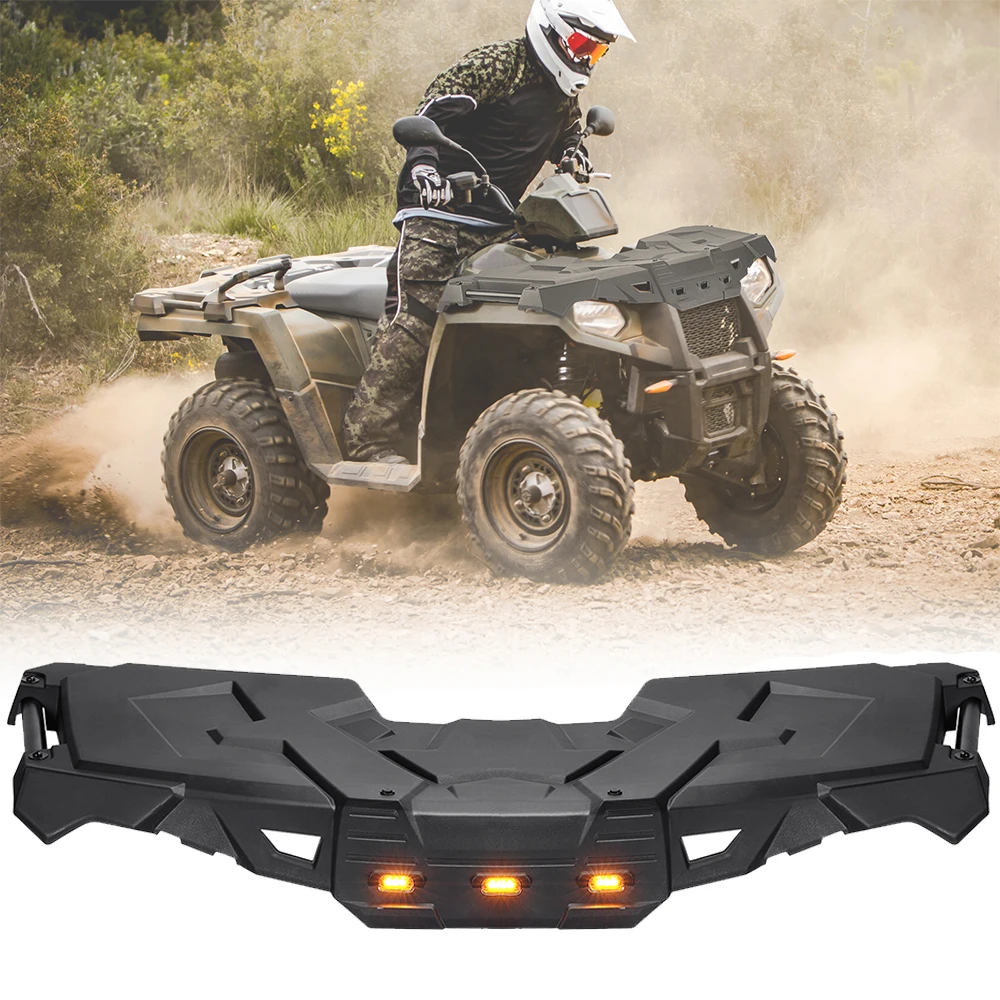 KEMIMOTO ATV Front Rack Compatible with Polaris Sportsman 570 450 2017-2023 Cover Assembly with Lights Front Lid 2636440-070