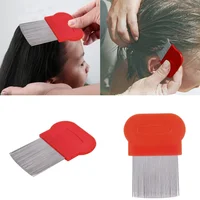Long Teeth Hair Lice Comb Stainless Steel Flea Nit Dust Removal Super Fine Brush Long Teeth Hair Lice Comb Density Teeth Brush 1