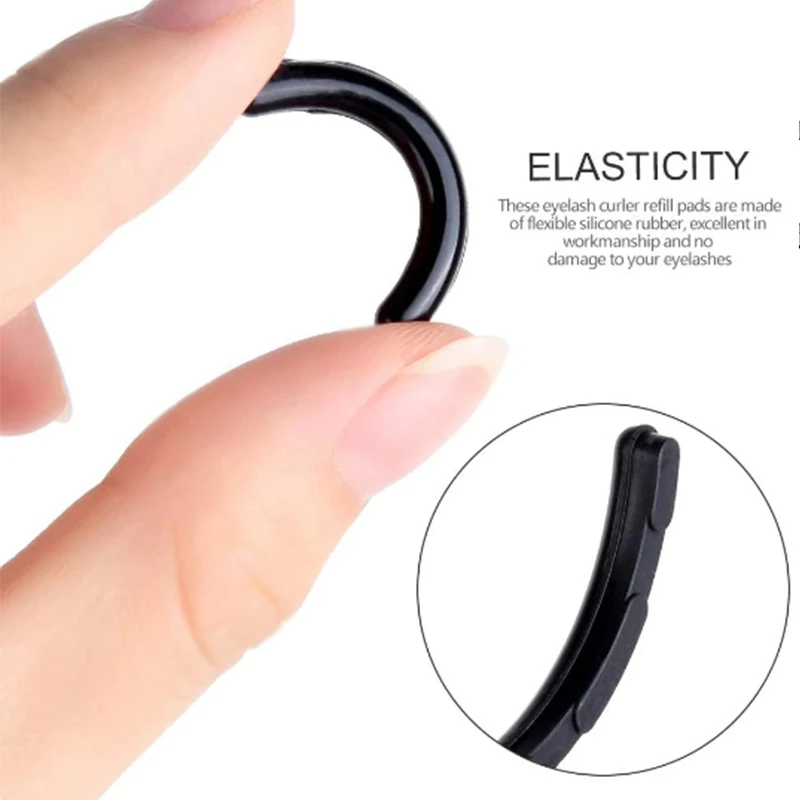 Eyelash Curler 50pcs Mixed Color Eyelash Curler Refills Pads Lash Curler Pads Silicone Replacement Pads For Universal Eyelash