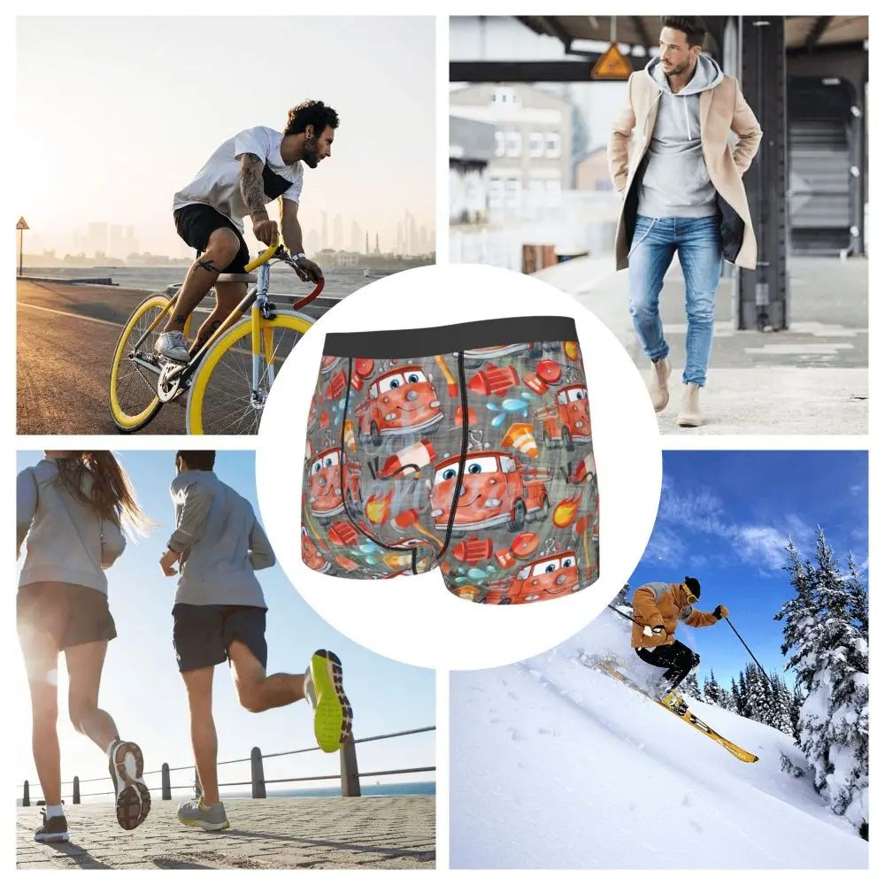 Custom Lightning McQueen Car Collage Boxers Shorts Men's Briefs Underwear Cool Underpants