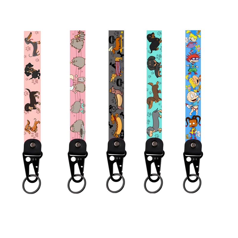 C4827 Cartoon Puppy Kitten Animals Key Fobs Holder Portachiavi Cane Donna Portachiavi Cat Key Tag Borse Accerssories Chaveiro Jat Tag