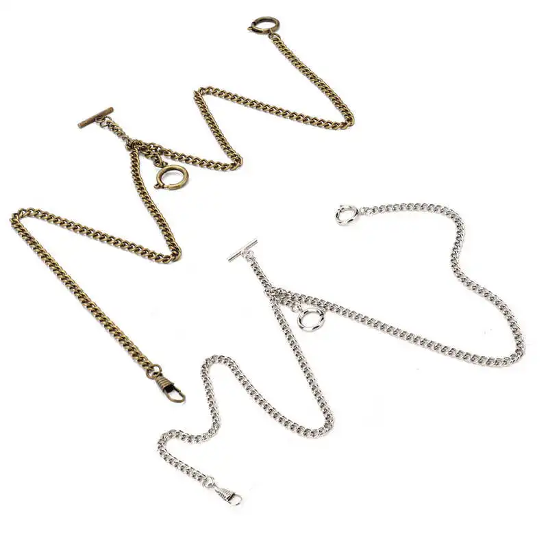 44cm Retro Vintage Metal Pocket Watch Chain Link Watch Holder Classic Antique Gift for watch storage pocket watch chain