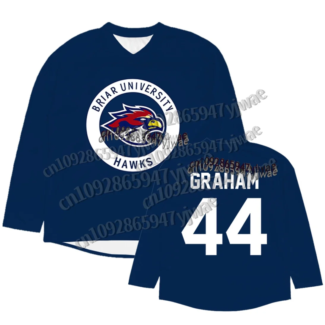 Women Cosplay Off Campus Briar University Hockey Jersey Graham 44 22 DI LAURENTIS 66 Tucker46 T-shirt men women couple t-shirt 3