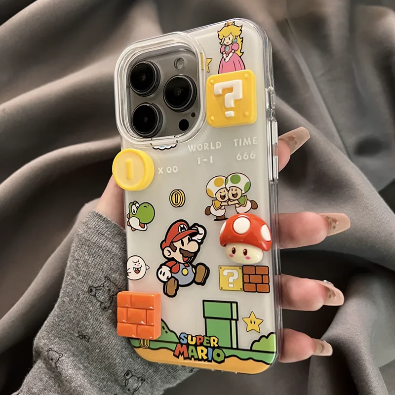 Funny 3D Cartoon Toy White Acrylic Phone Case Cover