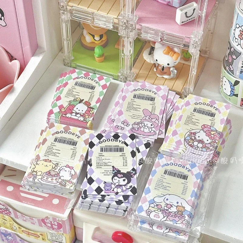 120 Sheets/Set Kawaii Stationery Stickers Anime Sanrio Seal Stickers Cute Hand Account Decoration Kuromi Hello Kitty Sticker