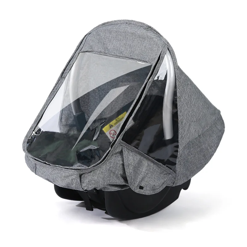 Transparent EVA Baby Stroller Rain and Dust Cover with Double Zipper