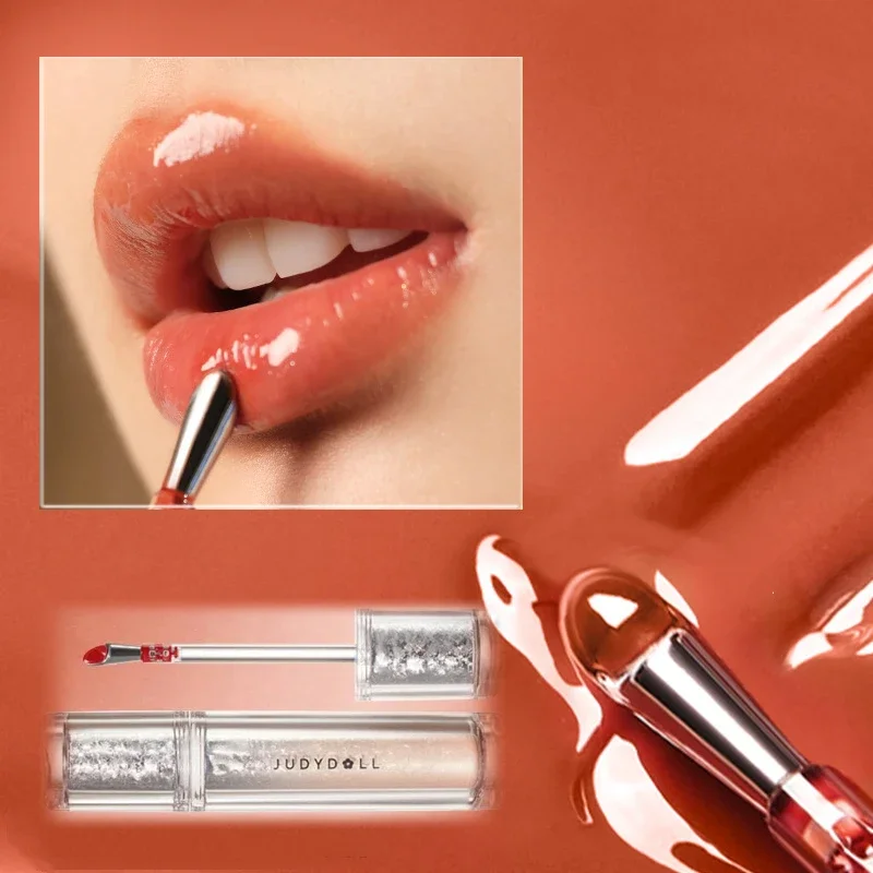 Lip Gloss Lip Makeup Lip Tint Judydoll Lip Gloss Mirror Shine Watery Lipstick Non-Stick Cup Long Lasting Moisturising Lip Tint Waterproof Makeup Cosmetics